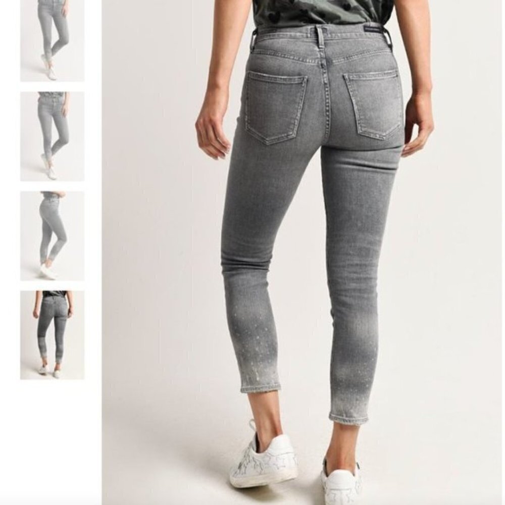 Citizens of Humanity Women's Rocket Crop High-Rise Skinny Jeans Salt Stone 24” - Picture 12 of 16